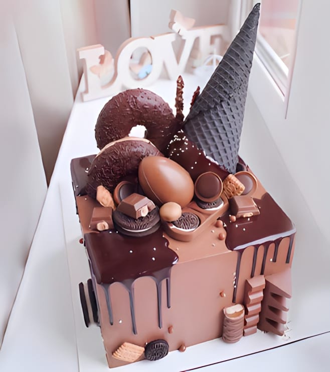Cake Oozing with Chocolates