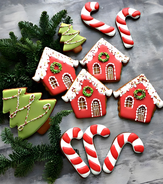 Candy Cane House Cookies