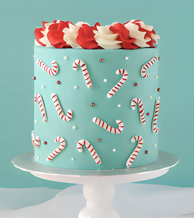 Candy Cane Lane Cake