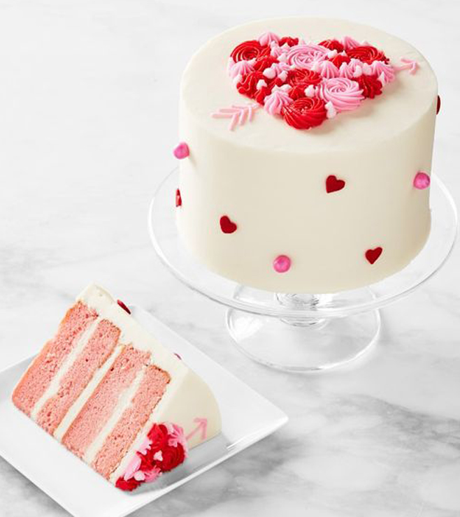 Chic Mini Hearts Cake, Valentine's Day