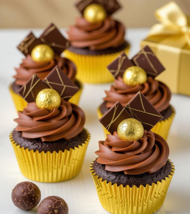Choco Gold Cupcakes