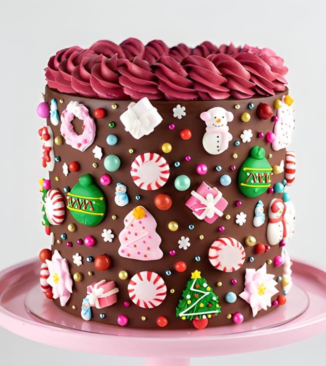 Chocolate Buttercream Christmas Cake, Christmas Cakes