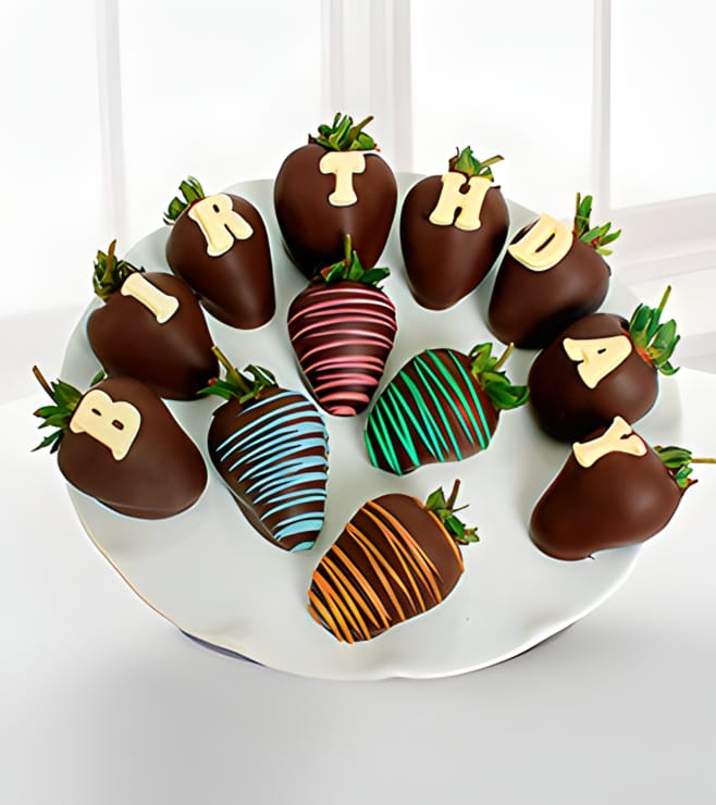 Chocolate Dipped Birthday Berry Gram, Food Gifts