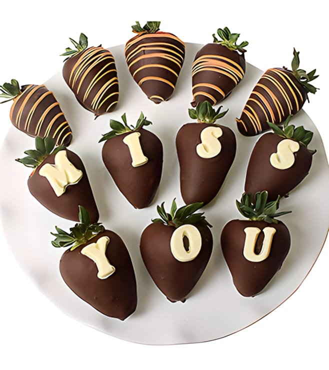 Chocolate Dipped Miss You Berry Gram, Gourmet