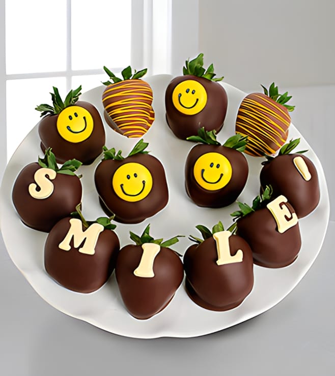 Chocolate Dipped Smile Berry Gram, Chocolate Covered Strawberries