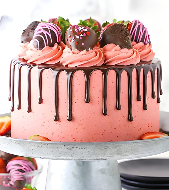 Chocolate Covered Strawberry Cake