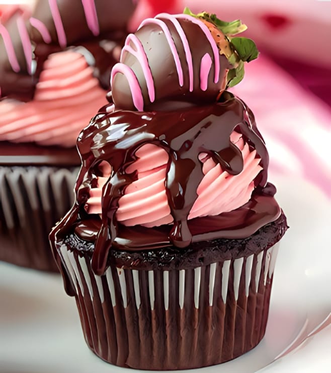 Chocolicious Strawberry Cupcakes