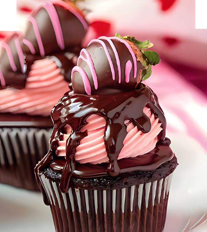 Chocolicious Strawberry Cupcakes