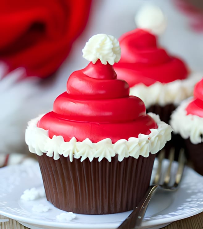 Santa's Hat Cupcakes, Christmas Gifts