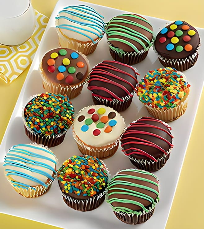 Color Splash M&M's Cupcakes