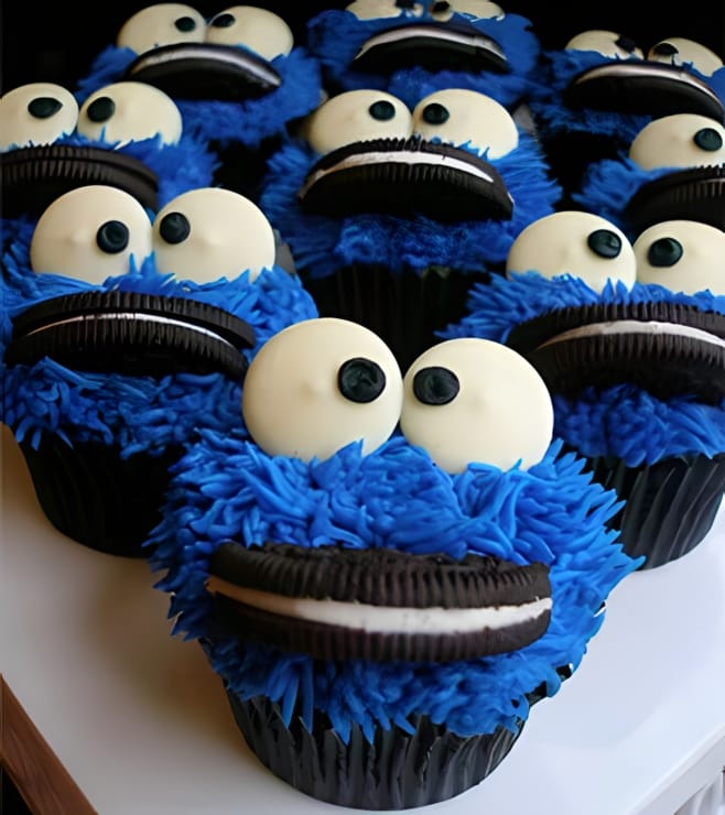 Cookie Monster Cupcakes