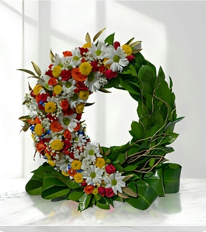 Crescent Moon Colorful Wreath, Ramadan Gifts