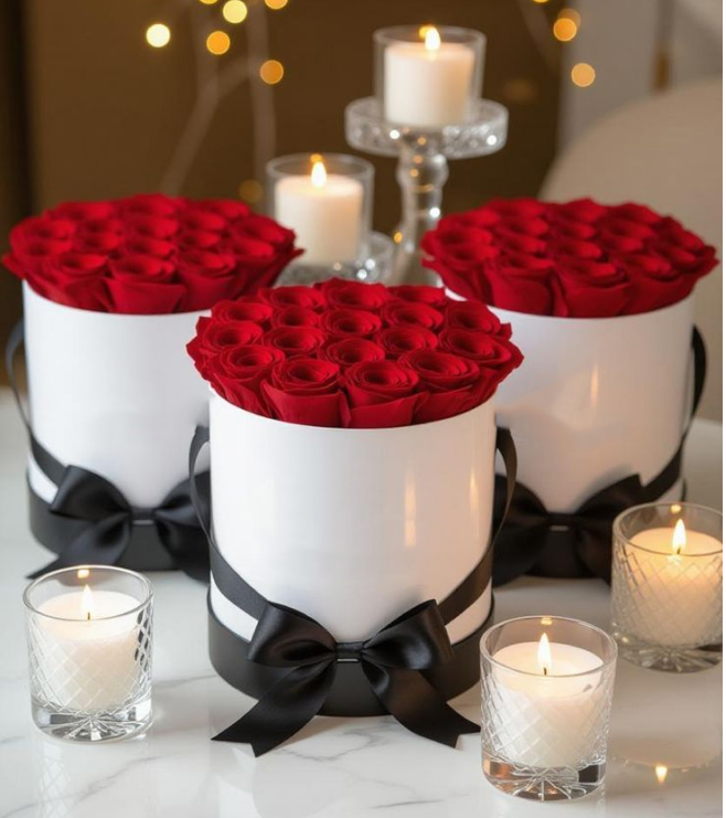 Crimson Bloom Hatbox