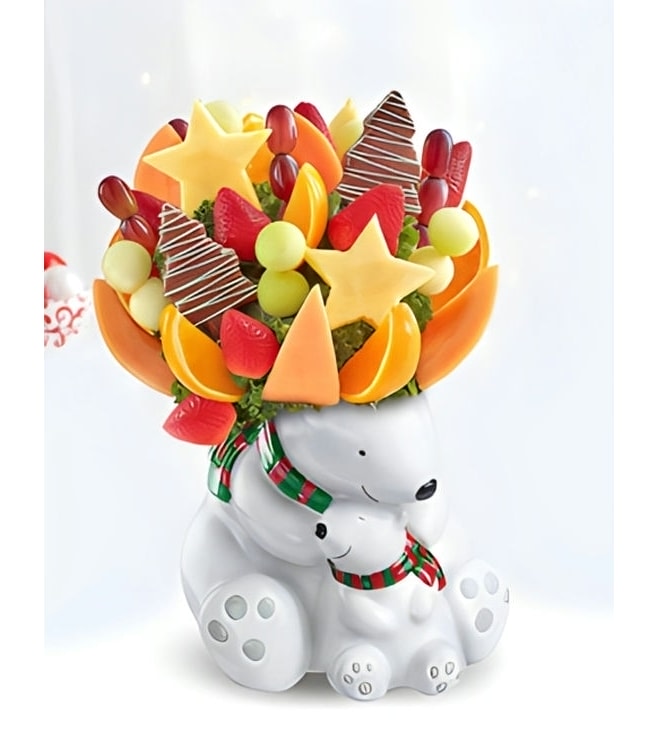 Cuddle Bears Fruit Bouquet, Christmas Gifts