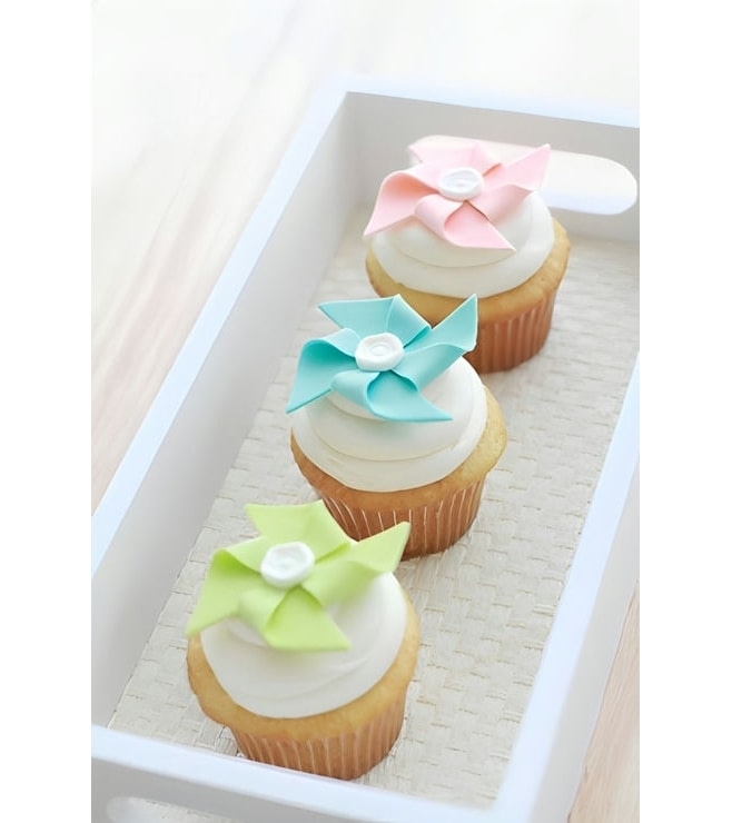 Pastel Pinwheels Dozen Cupcakes