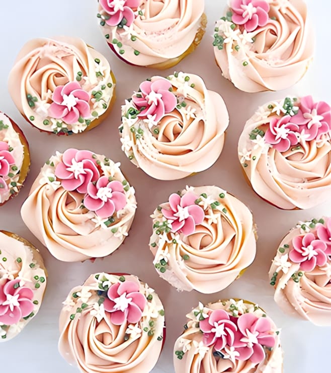 Pink Swirls Cupcake