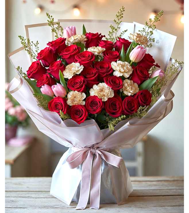 Cupid Classic Bouquet, Flowers