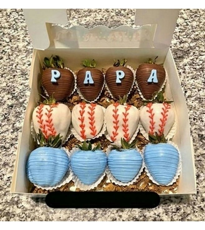Athletic Dad Dipped Strawberries, Father's Day