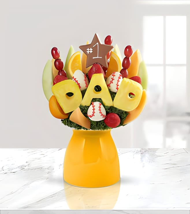 Dad's the Baseball Star Fruit Bouquet