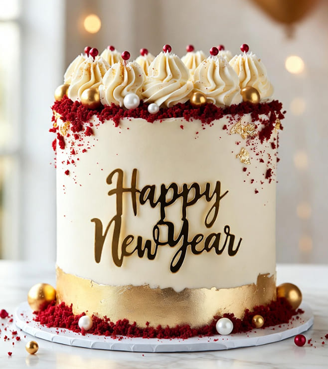 Dashing New Year's Cake