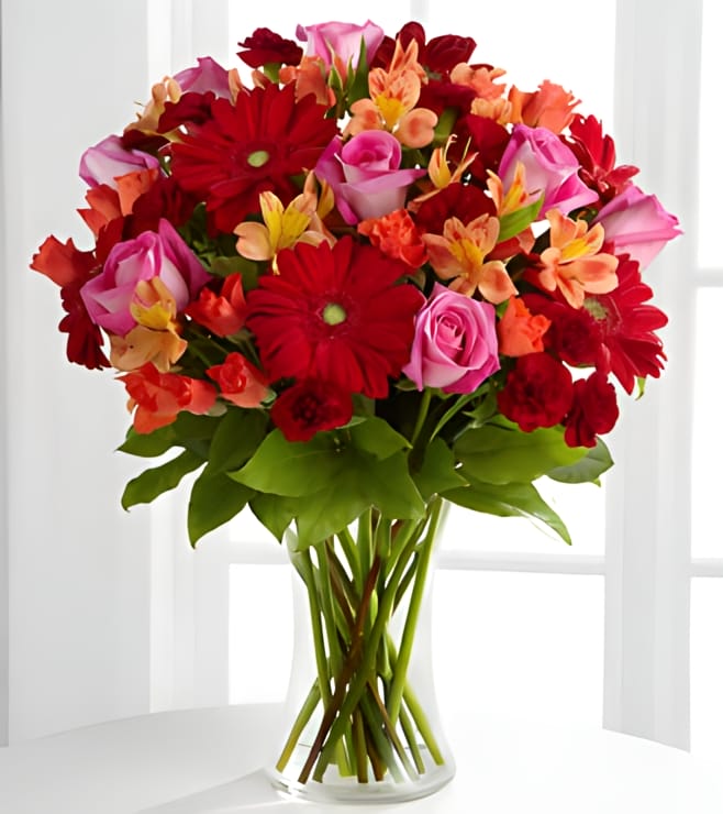 Dawning Love Bouquet, Valentine Flowers