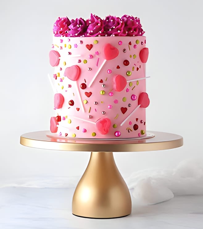 Dazzle ’Em With Love Pink Cake