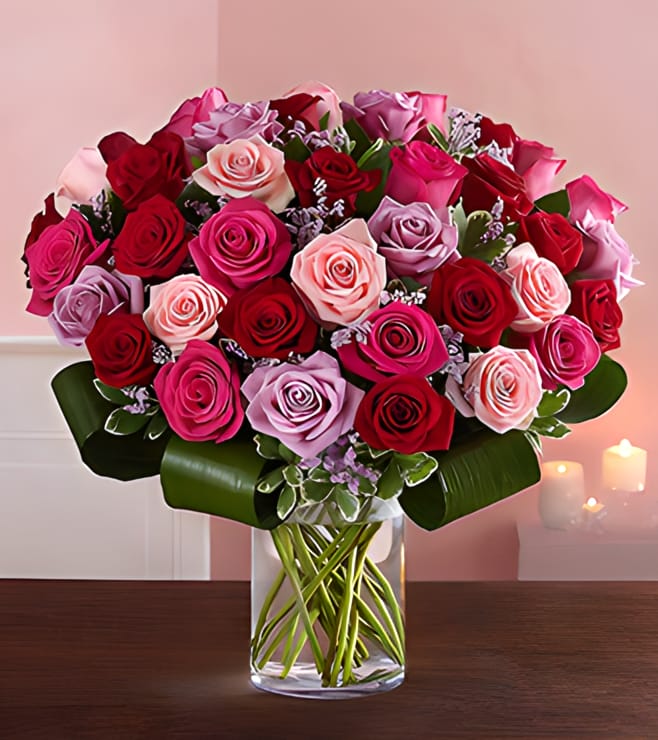 Dazzling Romance Rose Bouquet