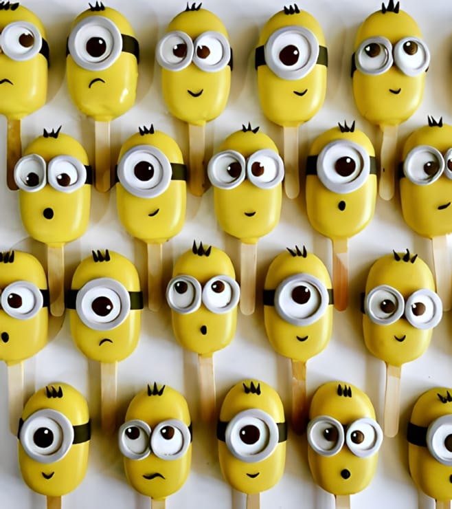 Delightful Minion Cake Pops, Chocolate Bars