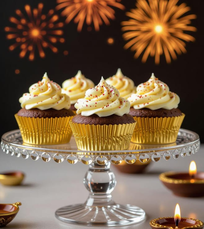 Diwali Spark Cupcakes
