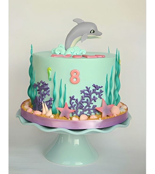 Dolphin's Ocean World Birthday Cake