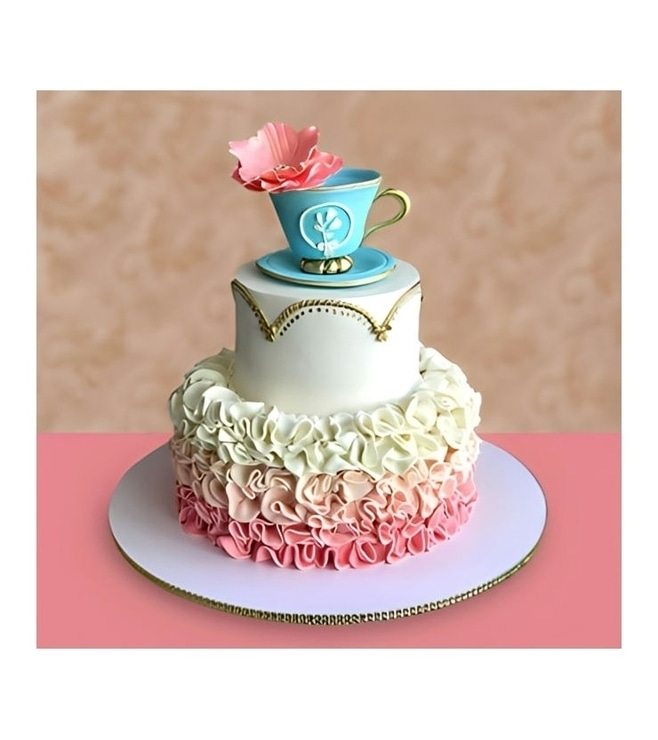 Dreamy Pink Tea Party Cake
