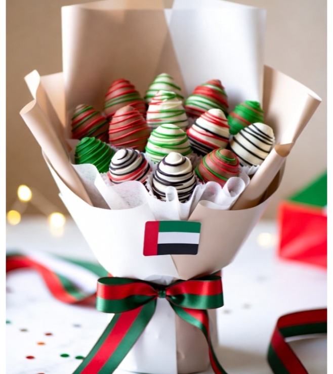 Emirates Dipped Strawberry Bouquet, UAE National Day