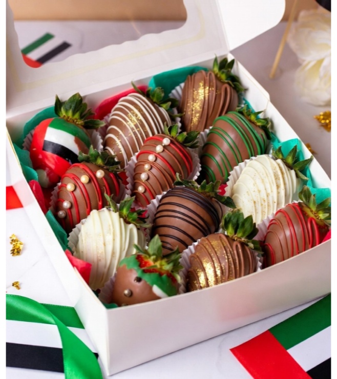 Emirati Spirit Dipped Strawberries, UAE National Day
