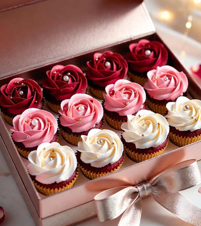 Enchanted Rosy Cupcakes