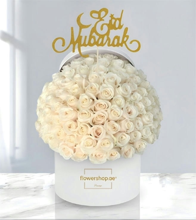 Ethereal Eid Rose Hatbox, Eid Gifts