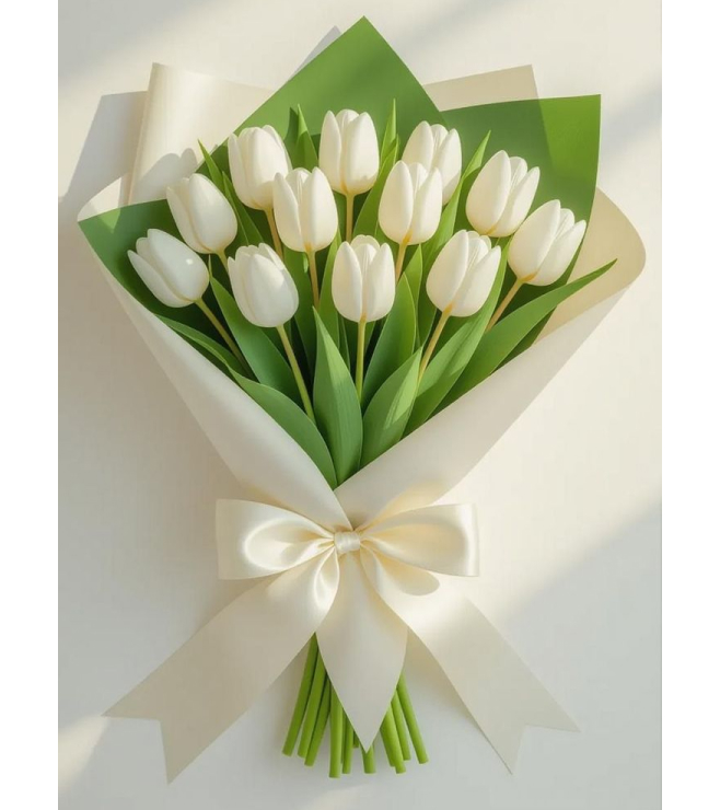 Ethereal White Tulips, Tulips