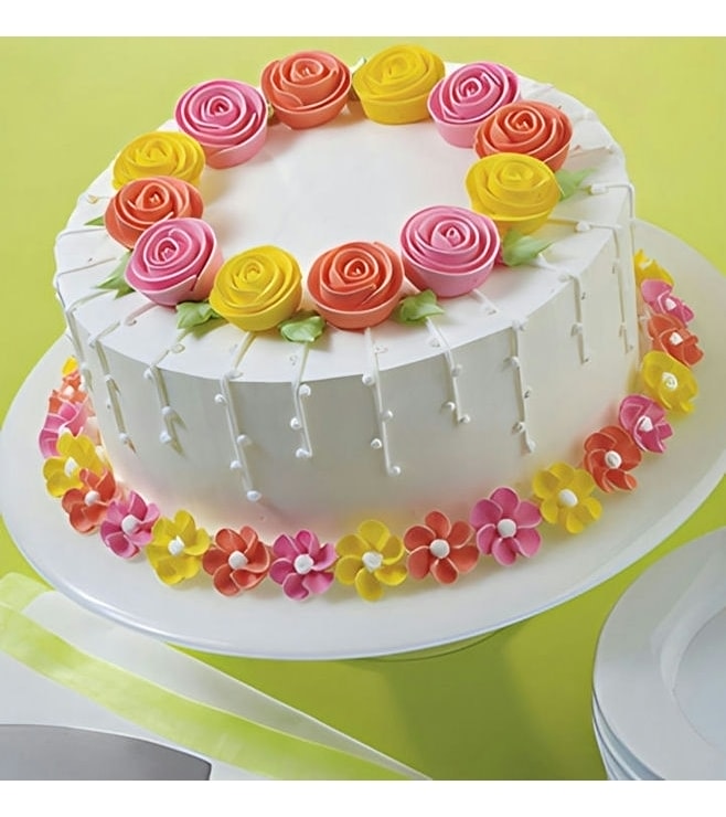 Fanciful Flowers Cake