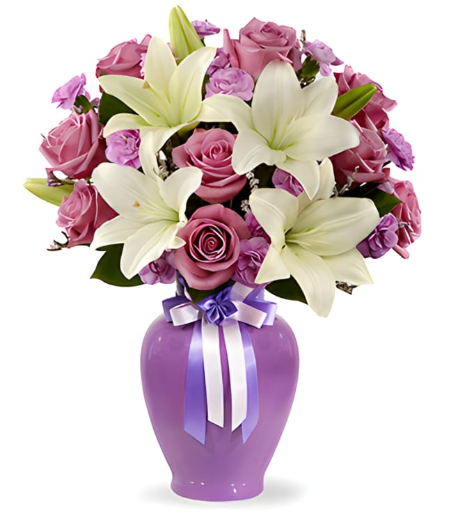 Lavender Mixed Flower Bouquet, Purple