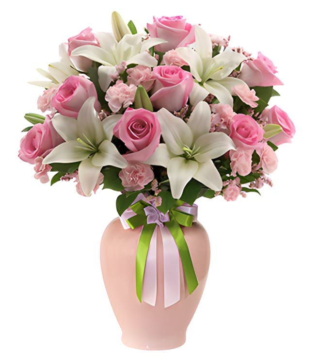 Sweet Emotions Mixed Flower Bouquet, White