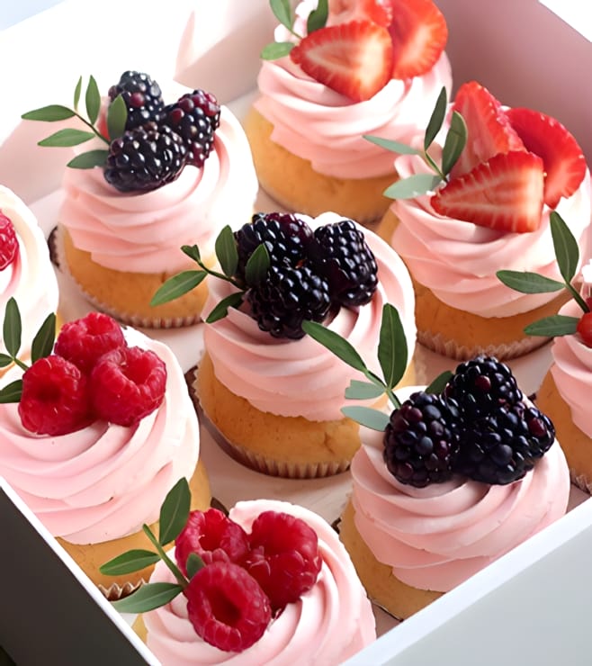 Fancy Berry Cupcakes