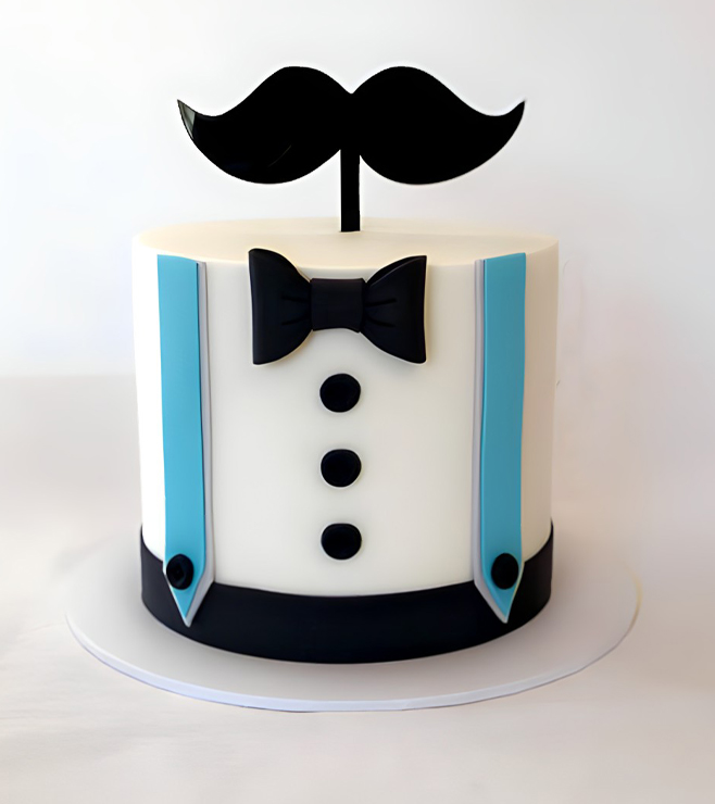 Father's Day Mustache Cake