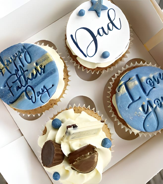 Father's Day Ombre 9 Cupcakes, Father's Day