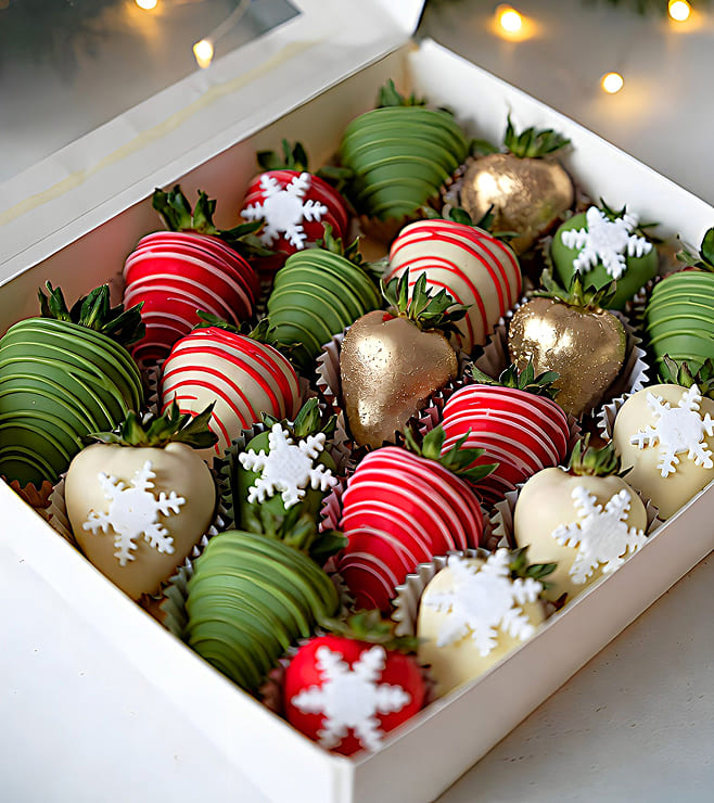 Festive Favorites Dipped Strawberries, Christmas Gifts