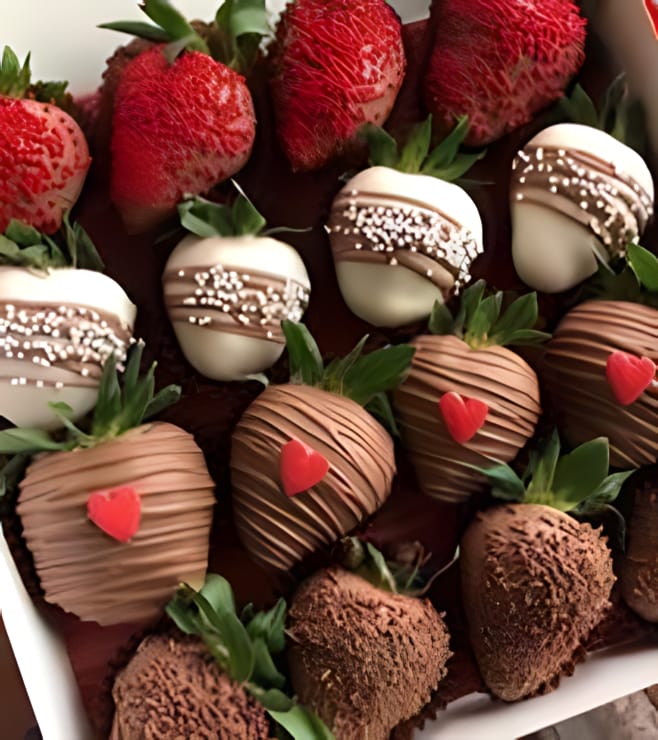 Flavorful Mix Dipped Strawberries