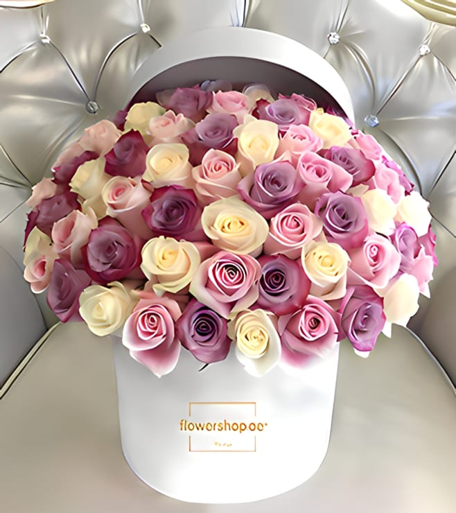 Flawless Beauty Rose Hatbox