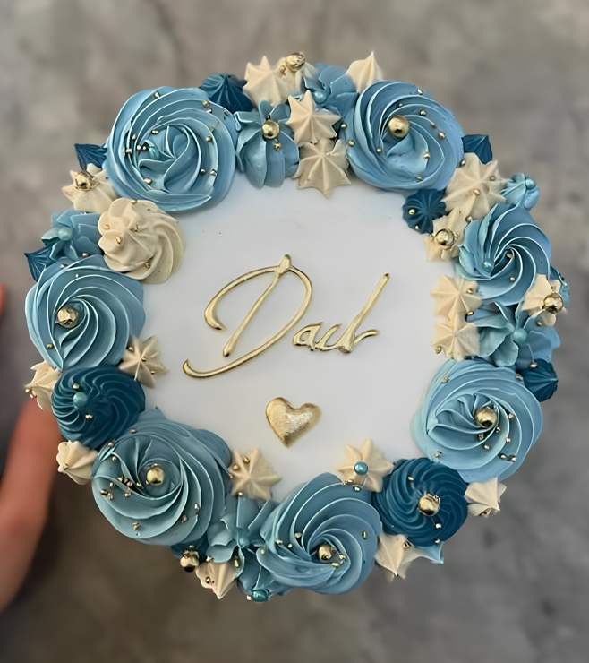 Floral Dad Crown Cake