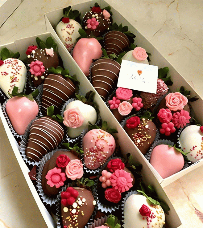 Floral Luxury Dipped Strawberries