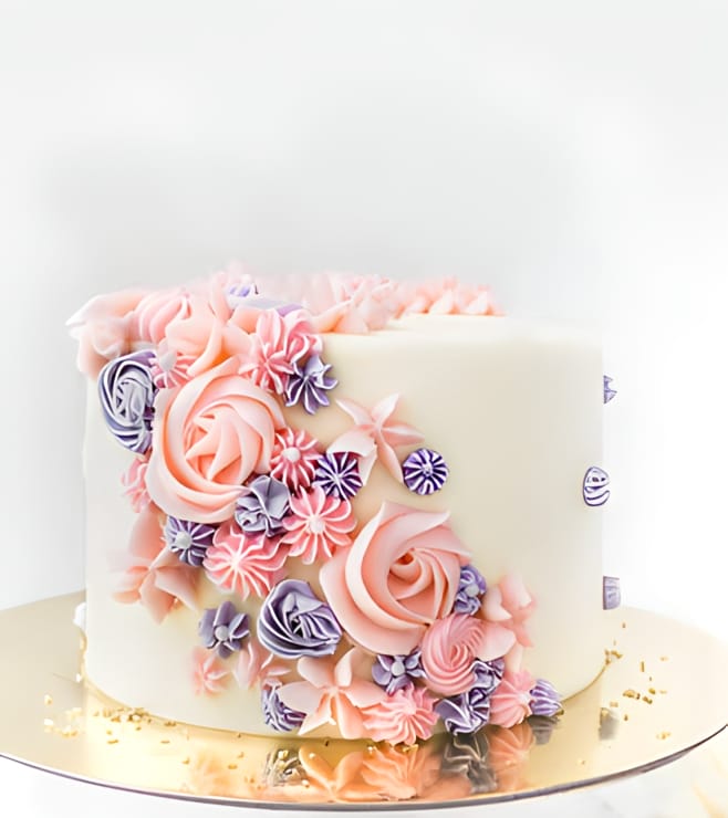 Flowers & Cream Cake, Birthday Cakes
