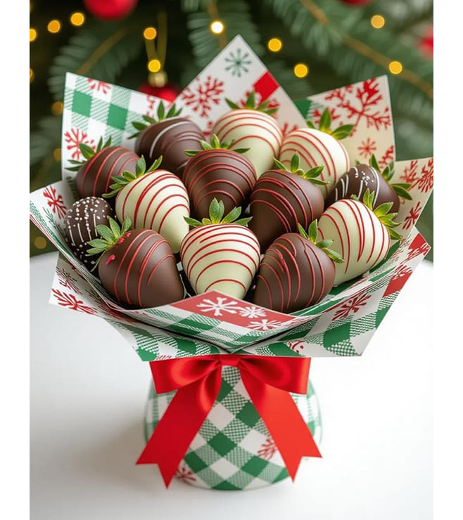 Frost Glimmer Dipped Strawberries, Christmas Gifts