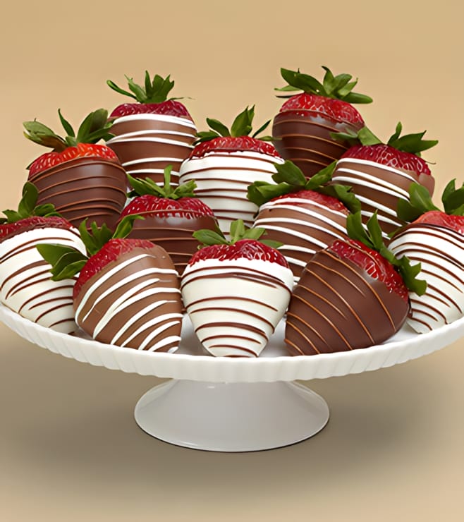 Swizzled Berries - Dozen Dipped Strawberries, Sympathy